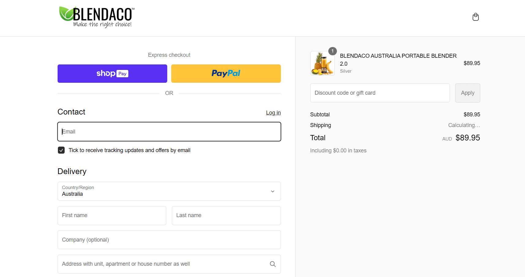 How to apply Blendaco coupon code